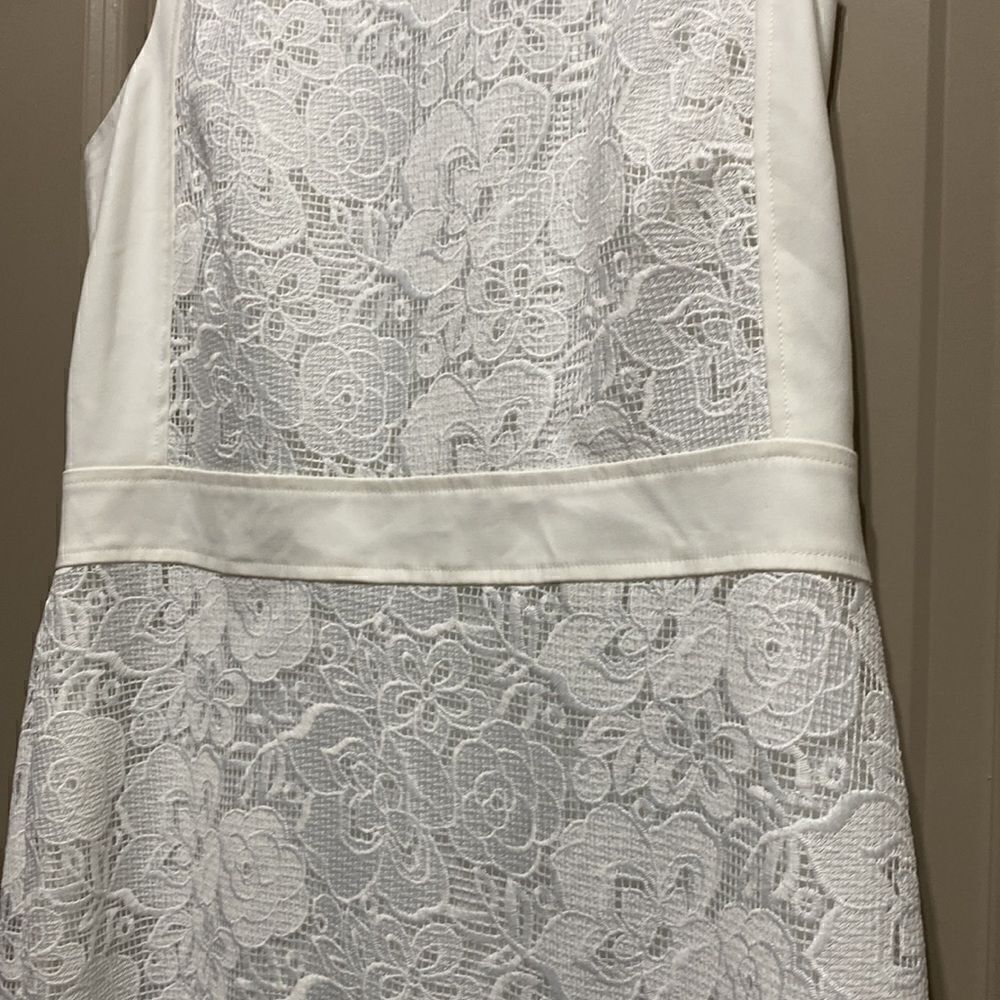 Judith & Charles NWT Sienna Sheath Sleeveless Dress Off-White Size 12 - Picture 13 of 16